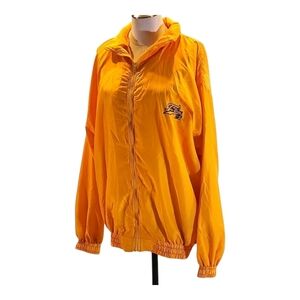 Mens Fubu Yellow Lightweight Windbreaker Jacket XL Y2K